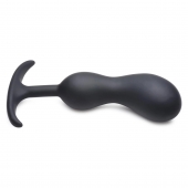 Черный массажер простаты с утяжелителями Premium Silicone Weighted Prostate Plug Large - 18,8 см. - XR Brands - в Керчи купить с доставкой
