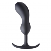 Черный массажер простаты с утяжелителями Premium Silicone Weighted Prostate Plug Large - 18,8 см. - XR Brands - в Керчи купить с доставкой