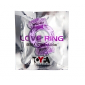 Фиолетовое виброкольцо с двумя вибропульками - Toyfa Basic - в Керчи купить с доставкой