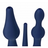 Набор из 3 универсальных насадок для анального душа Universal 3 Piece Silicone Enema Attachment Set - XR Brands - купить с доставкой в Керчи