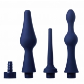 Набор из 3 универсальных насадок для анального душа Universal 3 Piece Silicone Enema Attachment Set - XR Brands - купить с доставкой в Керчи