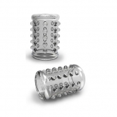 Прозрачная насадка на пенис с шишечками STAY HARD COCK SLEEVE 02 CLEAR - Blush Novelties - в Керчи купить с доставкой