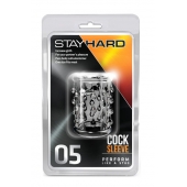Прозрачная насадка с капельками STAY HARD COCK SLEEVE 05 CLEAR - Blush Novelties - в Керчи купить с доставкой