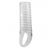Прозрачная насадка на пенис с ребрышками и подхватом мошонки - Baile - в Керчи купить с доставкой