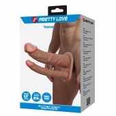 Реалистичная полая насадка на член для двойного проникновения Yairon - 17,5 см. - Baile - купить с доставкой в Керчи
