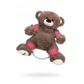 Бондажный набор: бурый мишка с розовыми оковами и наручниками - Pecado - купить с доставкой в Керчи