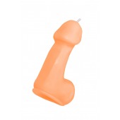 Оранжевая свеча в форме пениса - 47 гр. - Pecado - купить с доставкой в Керчи