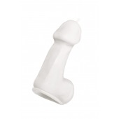 Белая свеча в форме пениса - 47 гр. - Pecado - купить с доставкой в Керчи