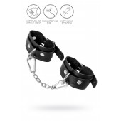 Черные кожаные наручники-браслеты со скруглёнными углами - Pecado - купить с доставкой в Керчи