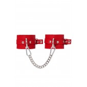 Красные мягкие кожаные оковы с люверсами - Pecado - купить с доставкой в Керчи