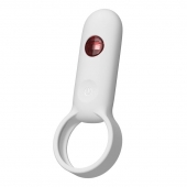 Белое эрекционное виброкольцо с пультом ДУ - Youvic - в Керчи купить с доставкой