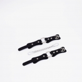 Черные кожаные наручники с кольцом - Crazy Handmade - купить с доставкой в Керчи