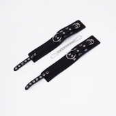 Черные кожаные оковы Sex - Crazy Handmade - купить с доставкой в Керчи