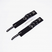 Черные кожаные оковы Sex - Crazy Handmade - купить с доставкой в Керчи