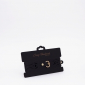 Черный кожаный ошейник с золотистой фурнитурой - Crazy Handmade - купить с доставкой в Керчи