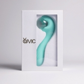 Бирюзовый вибромассажёр с деликатными токами - Youvic - купить с доставкой в Керчи