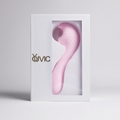 Розовый вибромассажёр с деликатными токами - Youvic - купить с доставкой в Керчи