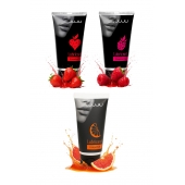 Набор из 3 съедобных лубрикантов JUJU (клубника, малина, грейпфрут) - JuJu - купить с доставкой в Керчи