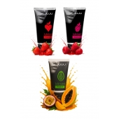 Набор из 3 съедобных лубрикантов JUJU (клубника, малина, тропические фрукты) - JuJu - купить с доставкой в Керчи
