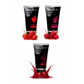 Набор из 3 съедобных лубрикантов JUJU (клубника, малина, вишня) - JuJu - купить с доставкой в Керчи