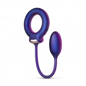 Фиолетовое эрекционное виброкольцо с анальным шариком Eclipse - ONE DC B.V. - в Керчи купить с доставкой