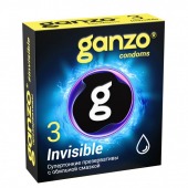 Супертонкие презервативы Ganzo Invisible - 3 шт. - Ganzo - купить с доставкой в Керчи
