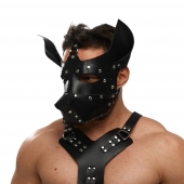 Черная кожаная маска «Собака» - Crazy Handmade - купить с доставкой в Керчи
