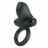 Черное эрекционное кольцо с вибрацией Adrien - Baile - в Керчи купить с доставкой