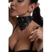 Фигурный чокер с узорами и золотистой фурнитурой - Crazy Handmade - купить с доставкой в Керчи