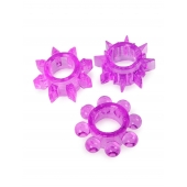 Набор из 3 лиловых эрекционных колец различной формы - Erowoman-Eroman - в Керчи купить с доставкой