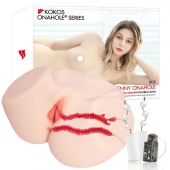 Мастурбатор-полуторс с двойным слоем материала и вибрацией Jenny Onahole Real Vagina - KOKOS - в Керчи купить с доставкой