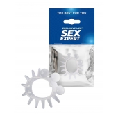 Эластичное эрекционное кольцо с шариками и лучами - Sex Expert - в Керчи купить с доставкой