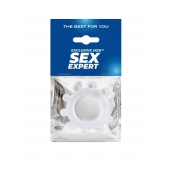 Прозрачное эрекционное кольцо со стимулирующими шариками - Sex Expert - в Керчи купить с доставкой