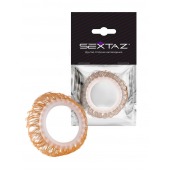 Эрекционное кольцо с бежевыми «ресничками» - Sextaz - в Керчи купить с доставкой