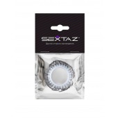 Эластичное эрекционное колечко с черными «ресничками» - Sextaz - в Керчи купить с доставкой