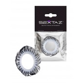 Эластичное эрекционное колечко с черными «ресничками» - Sextaz - в Керчи купить с доставкой