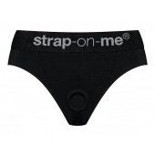 Черные трусики для насадок Heroine Lingerie Harness - size XL - Strap-on-me - купить с доставкой в Керчи