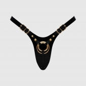 Черный пояс для фиксации насадок Strap-On-Me Leatherette Harness Fabulous - Strap-on-me - купить с доставкой в Керчи