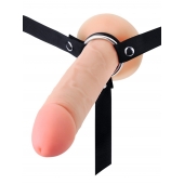 Мужской полый страпон на регулируемых ремешках - 22 см. - Sex Expert - купить с доставкой в Керчи