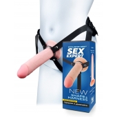 Мужской полый страпон на регулируемых ремешках - 22 см. - Sex Expert - купить с доставкой в Керчи