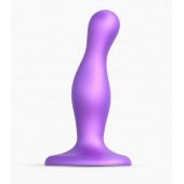 Фиолетовая насадка Strap-On-Me Dildo Plug Curvy size S - Strap-on-me - купить с доставкой в Керчи