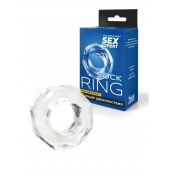 Прозрачное эрекционное кольцо в форме гайки - Sex Expert - в Керчи купить с доставкой