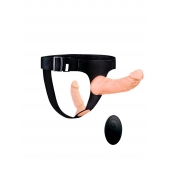 Женский страпон с 2 насадками, вибрацией и пультом ДУ - Erowoman-Eroman - купить с доставкой в Керчи