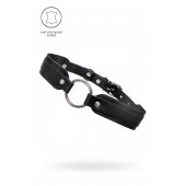 Черный кожаный чокер-ошейник со скруглёнными углами - Pecado - купить с доставкой в Керчи