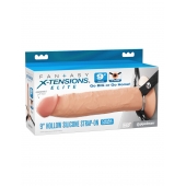 Телесный пустотелый фаллопротез 9’’ Hollow Silicone Strap-On - 24,1 см. - Pipedream - купить с доставкой в Керчи
