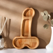 Деревянное блюдо для подачи в форме члена (25 х 16,5 х 1,7 см) - Сима-Ленд - купить с доставкой в Керчи