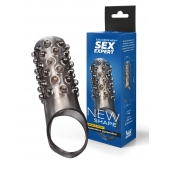 Дымчатая насадка на пенис с выпуклостями - 12 см. - Sex Expert - в Керчи купить с доставкой