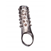 Дымчатая насадка на пенис с выпуклостями - 11 см. - Sex Expert - в Керчи купить с доставкой