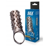 Дымчатая насадка на пенис с шипами и выпуклостями - 12,5 см. - Sex Expert - в Керчи купить с доставкой