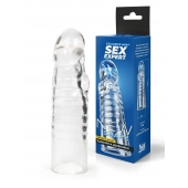Прозрачная закрытая насадка на член - 15 см. - Sex Expert - в Керчи купить с доставкой